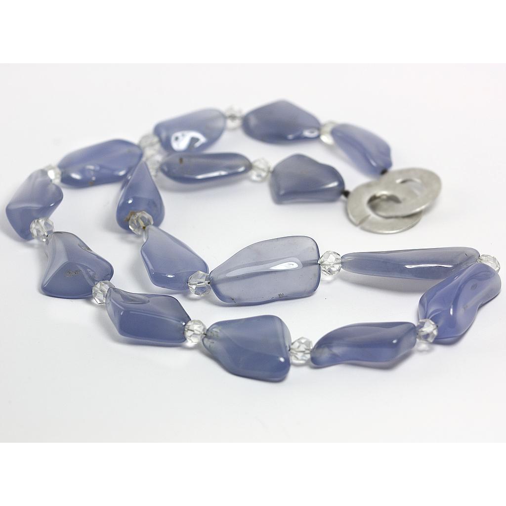 Steinkette 1062 Namibia Calcedon (VK 960,-€) - abzüglich 35% Aktion