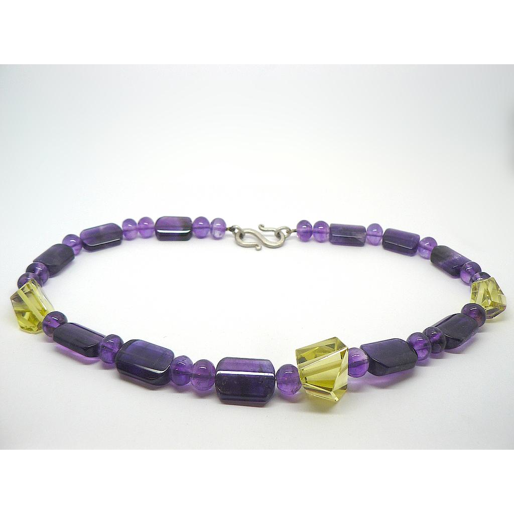 Steinkette1051 Amethyst  (VK 520,-€) - Angebot abzüglich 35% Aktion