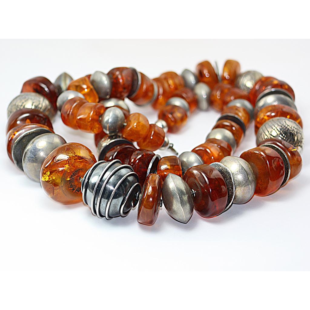 Steinkette 1079 Bernstein  (VK 1.530,-€) - Angebot abzüglich 35% Aktion